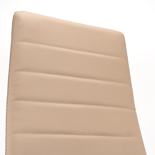 Set dining Leziter Midland 4+1, masă cu sticlă securizată și 4 scaune bej-gri