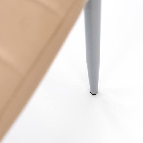 Set dining Leziter Midland 4+1, masă cu sticlă securizată și 4 scaune bej-gri