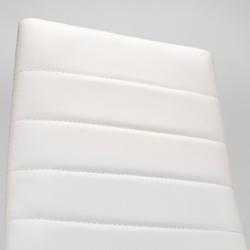 Set dining Leziter Midland 4+1, alb-negru, masă sticlă 120x70 cm