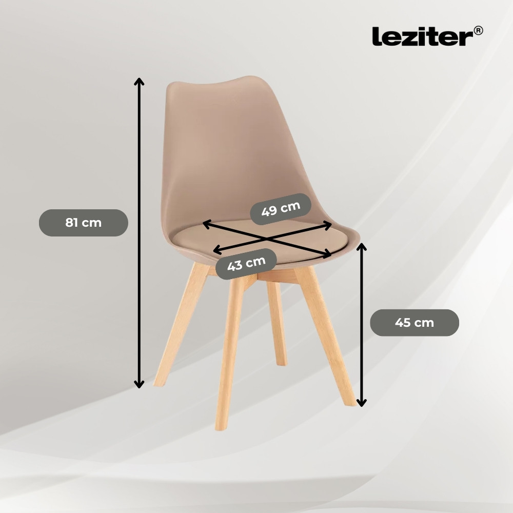 Set dining Leziter Nuvia 4+1 alb-bej, masă sticlă 140 cm și 4 scaune