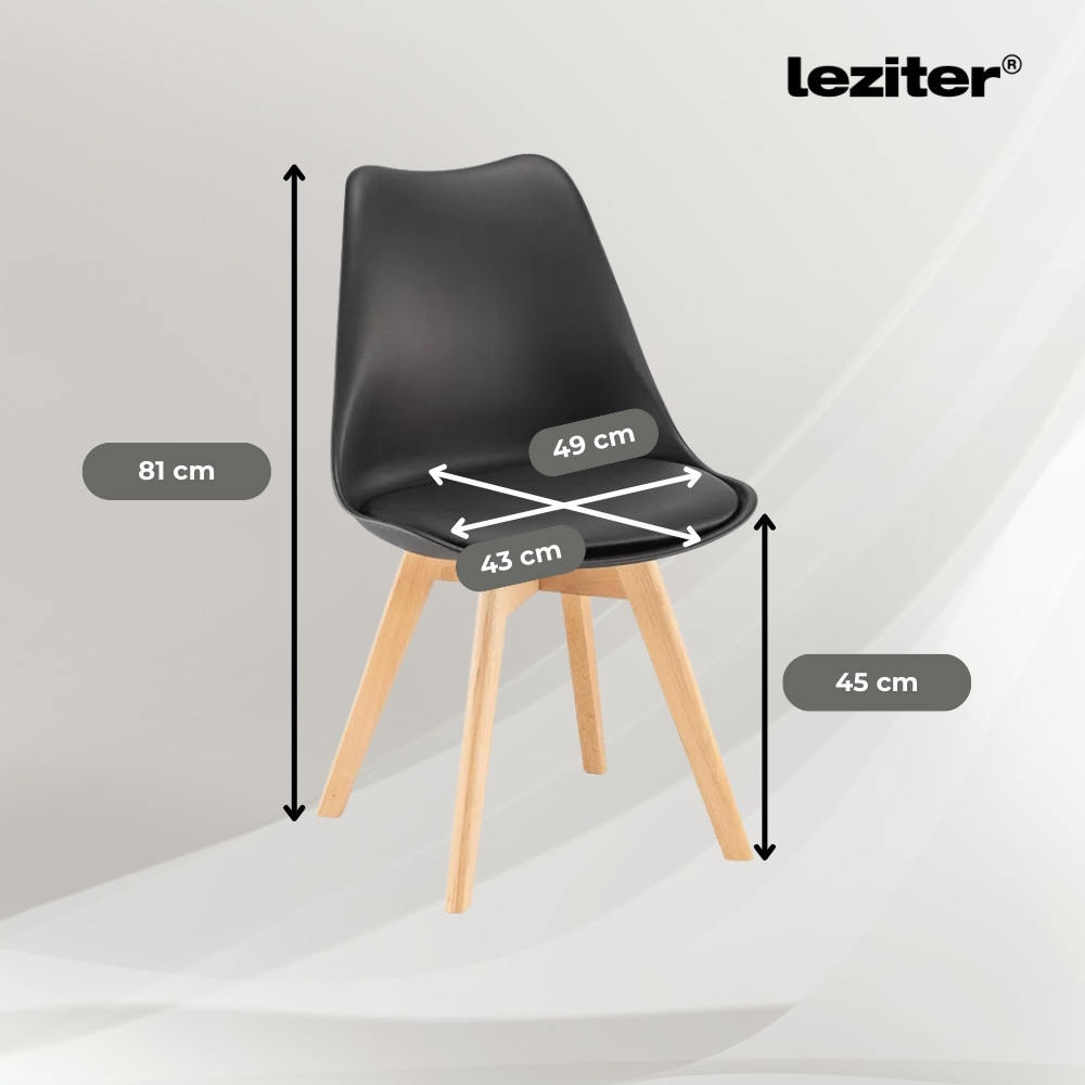 Set dining Leziter Nuvia 4+1, masă sticlă 140 cm și 4 scaune negre