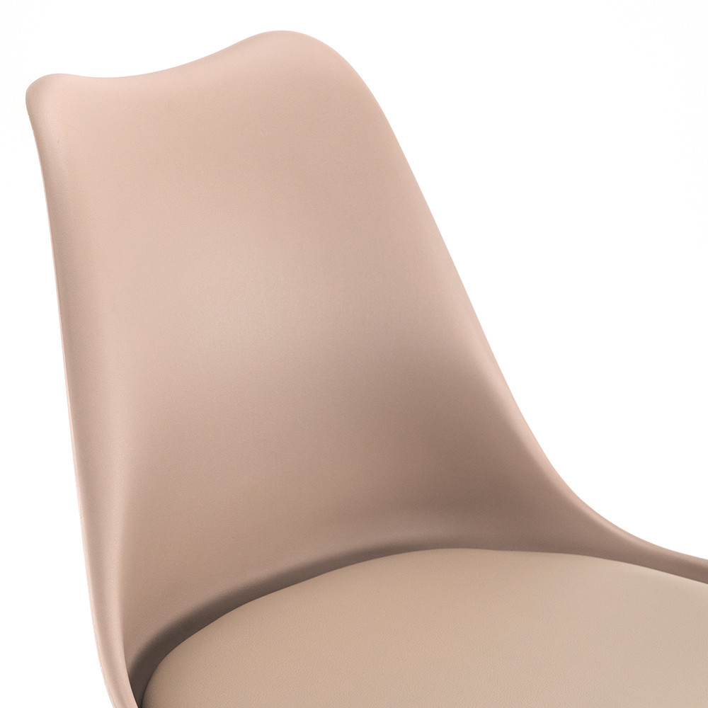 Set de dining Leziter Nuvia 6+1 alb-gri cu masă din sticlă și 6 scaune