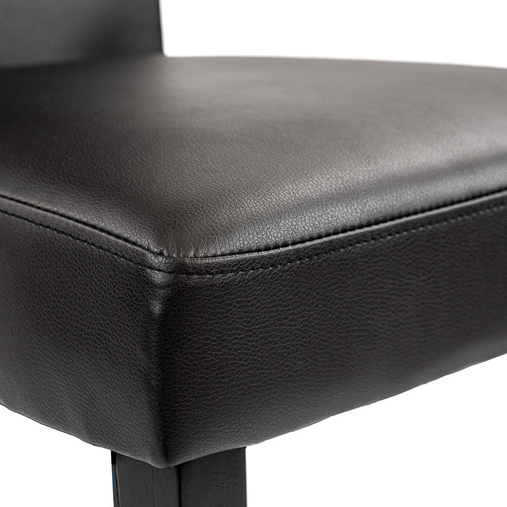 Set masă Leziter Mira 4+1 alb-negru, masă din sticlă și 4 scaune