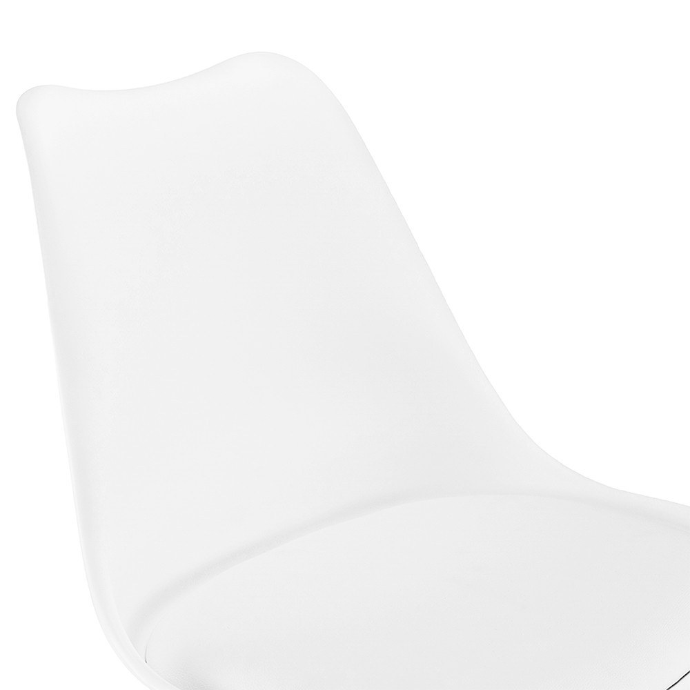 Set dining Leziter Liva 4+1 alb, masă sticlă 120 cm și 4 scaune