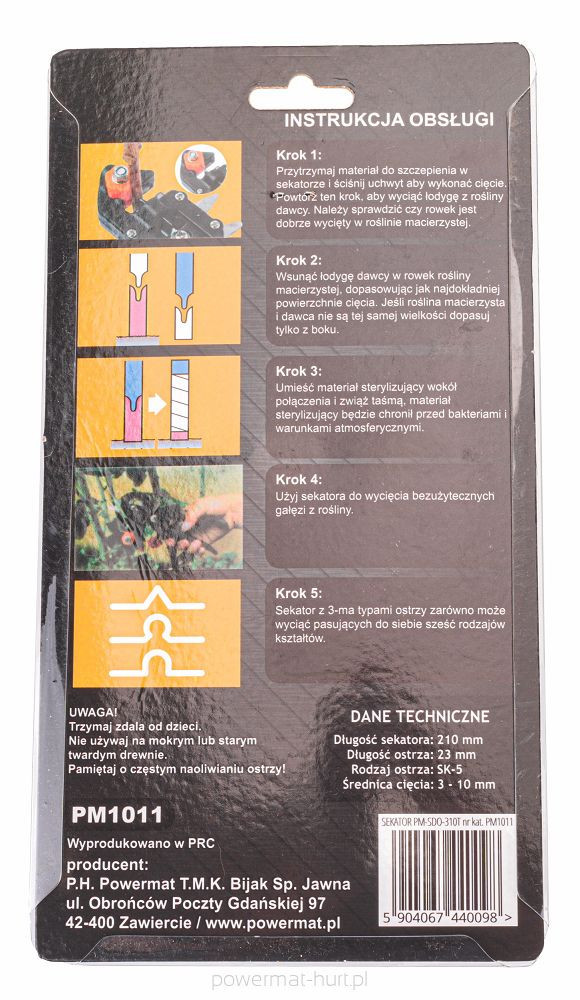 Foarfece de altoit Powermat PM-SDO-310T cu lame SK5 pentru vita de vie si pomi