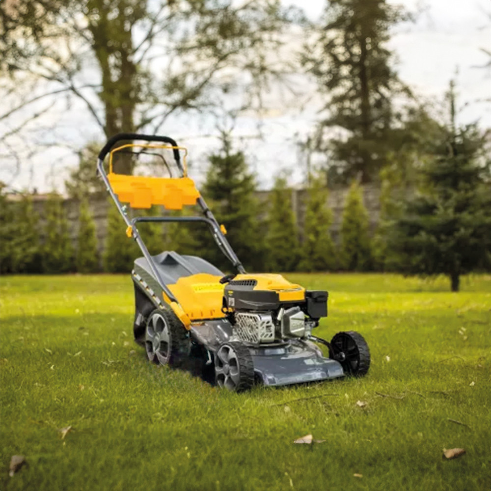 Mașină de tuns iarba pe benzină autopropulsată Powermat 149cc, 5 în 1, 40 L