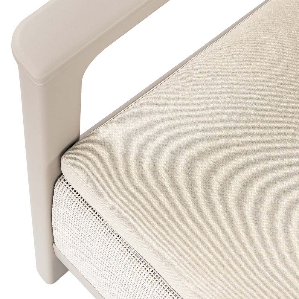 Canapea de grădină Curver Scandi Linea 2 locuri, gri-bej pietriș