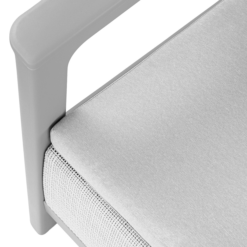 Canapea de grădină Curver Scandi Linea, 2 locuri, gri cenușă-gri deschis