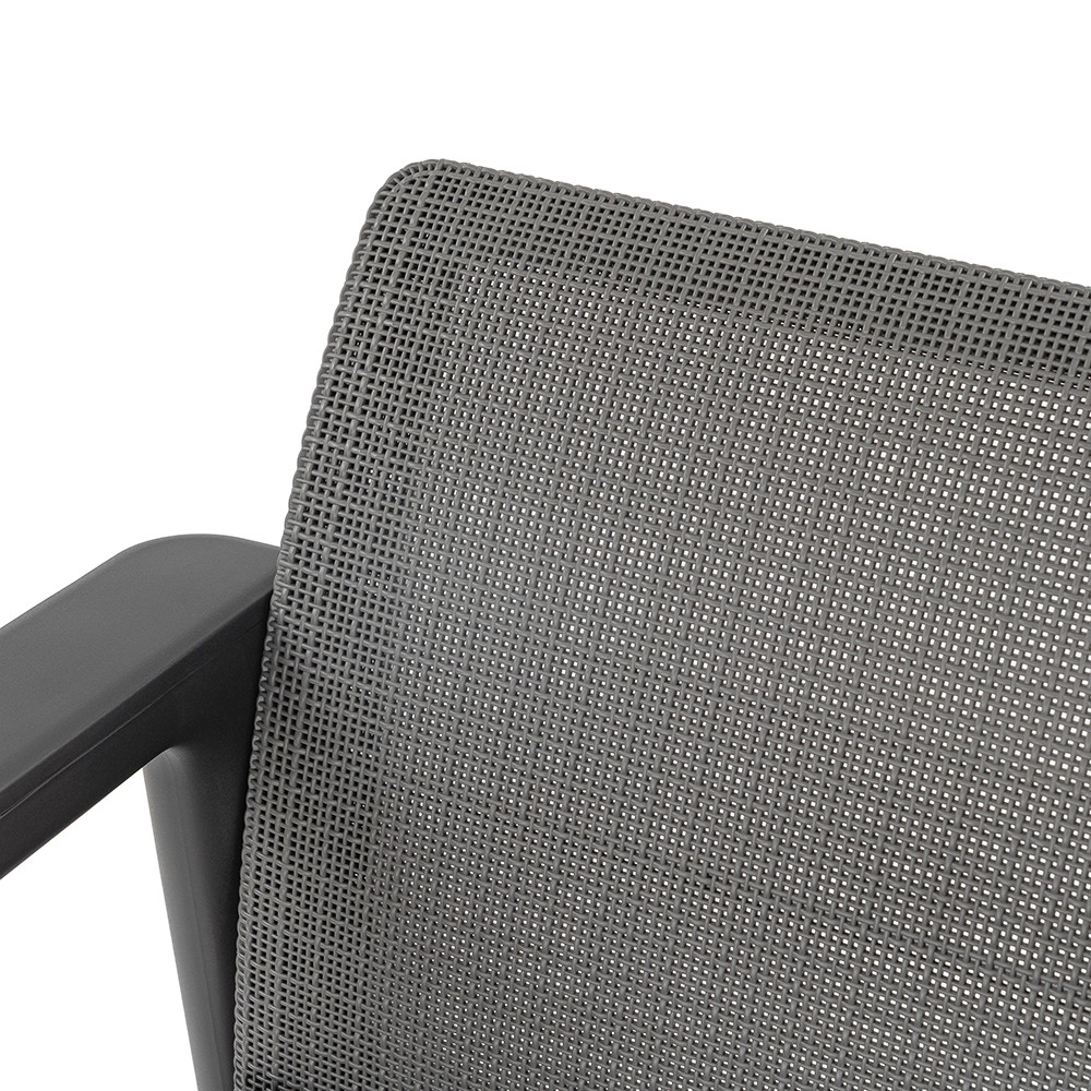 Canapea de exterior Curver Scandi Linea 2 locuri, grafit-cool gri, plastic UV