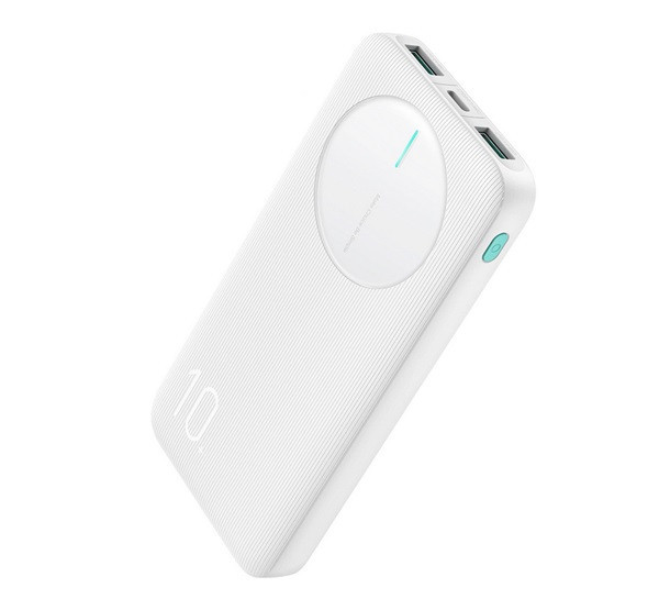 JOYROOM Încărcător de urgență JOYROOM 2 prize USB+Type-C (10000mAh, 12W, încărcător rapid PD, indicator LED) ALB