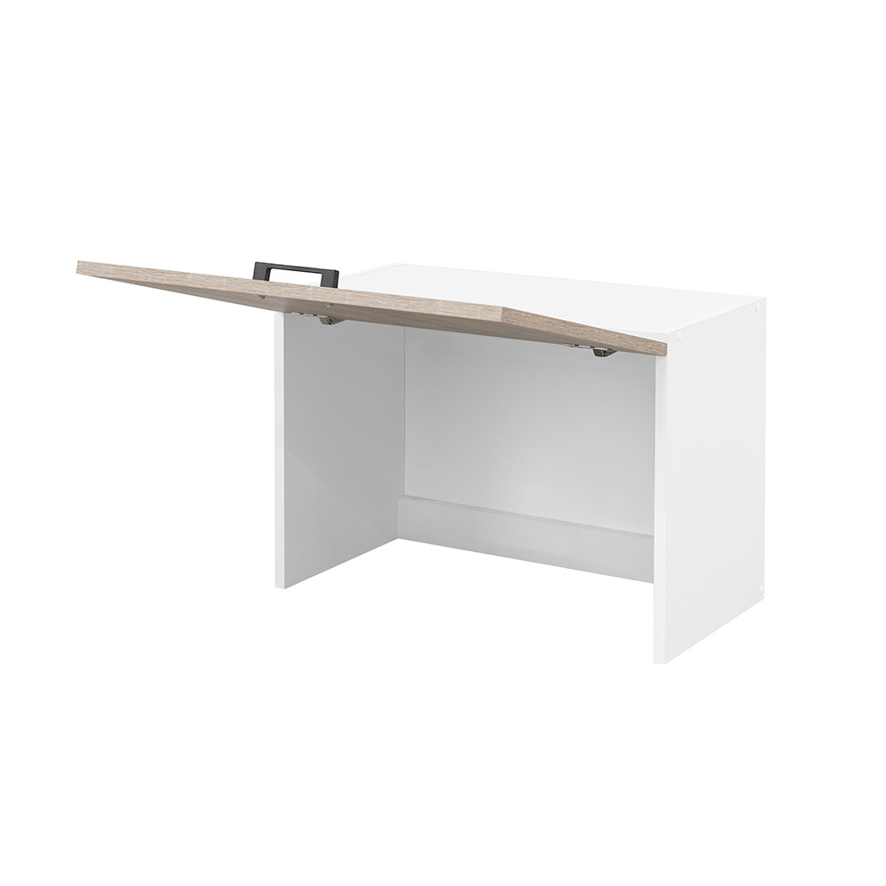 Leziter Praktik 60 unitate de perete cu 1 ușă de deschidere, stejar alb-sonoma