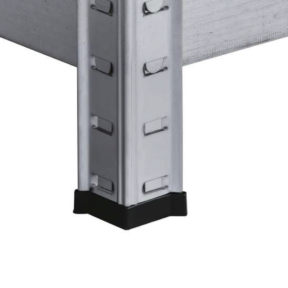 Raft metalic Leziter robust 180x90x30 cm, 5 polite MDF, 175 kg/raft, crom