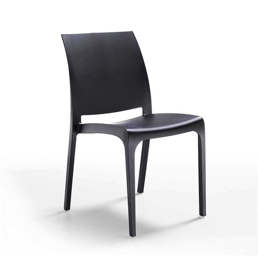 Scaun de grădină Leziter Volare din plastic PP, grafit, rezistent UV