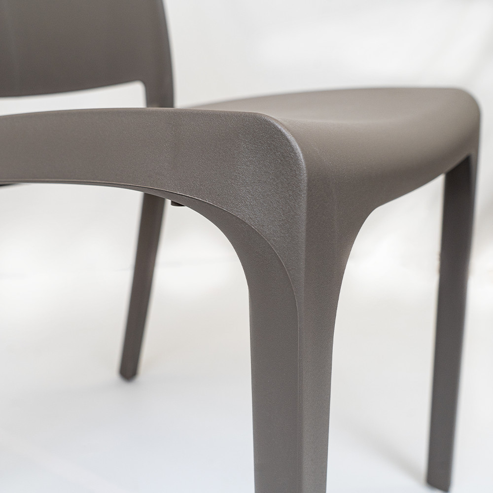 Scaun de grădină Leziter Volare din plastic, culoare cappuccino (taupe)