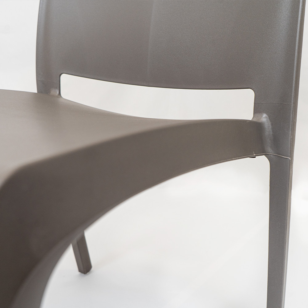 Scaun de grădină Leziter Volare din plastic, culoare cappuccino (taupe)