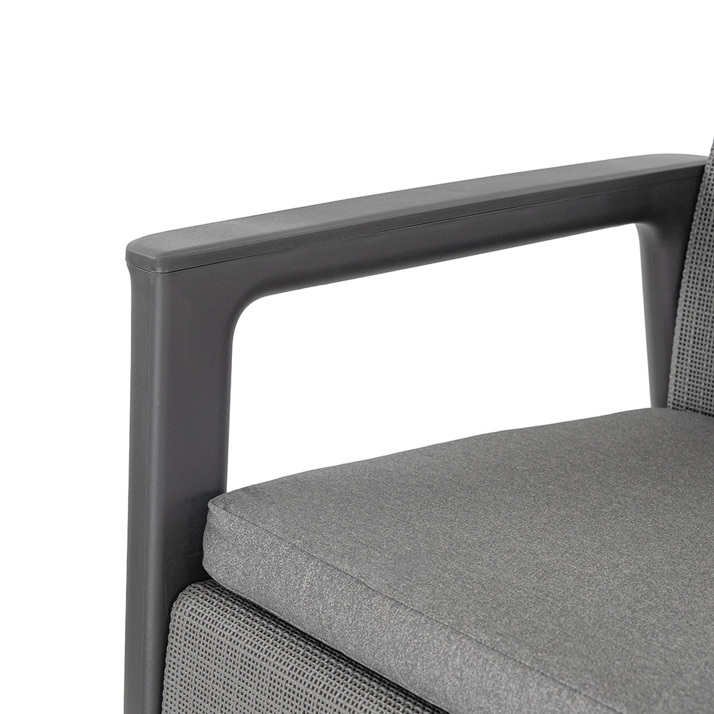 Set 2 fotolii de grădină Curver Scandi Linea Duo, grafit-gri rece