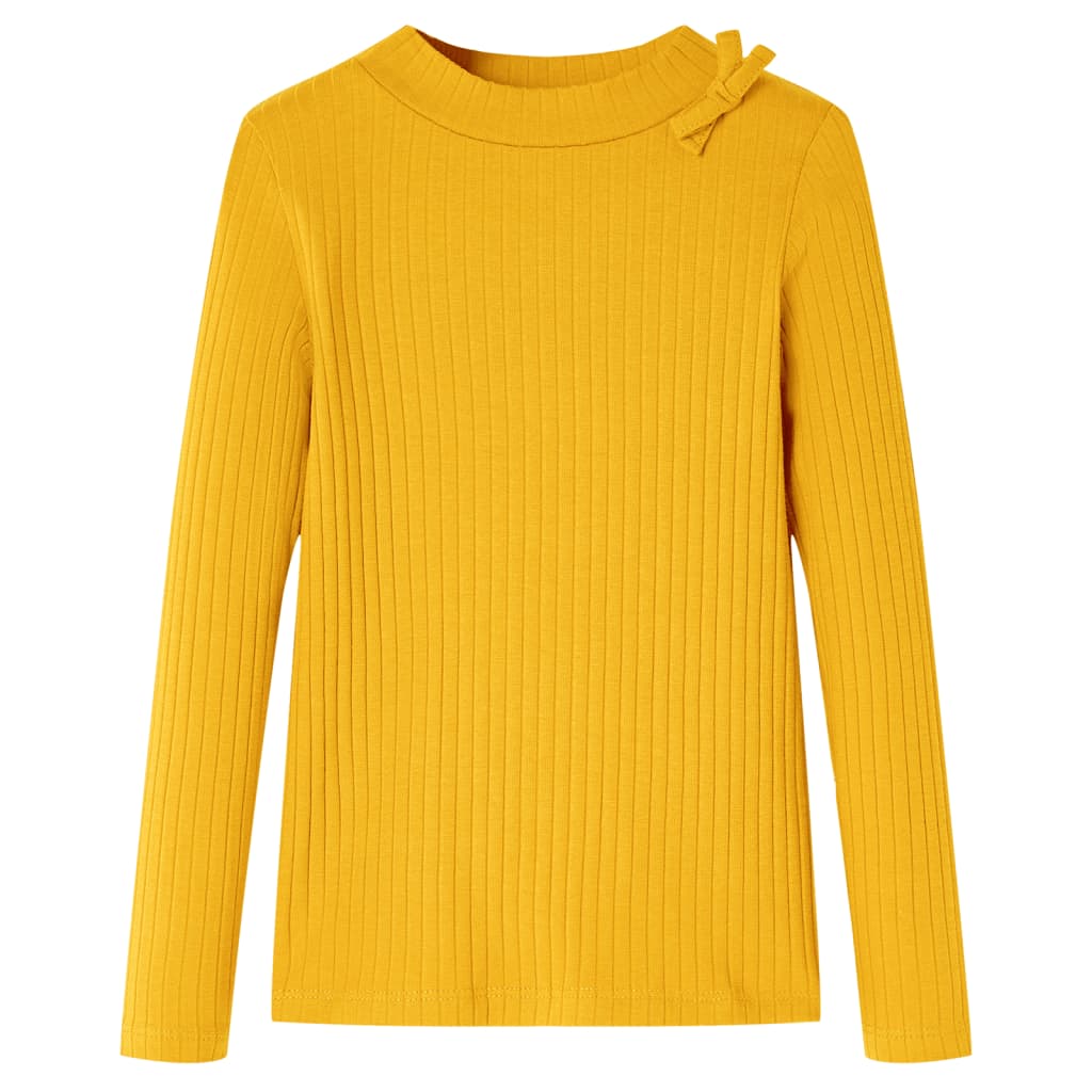 Tricou pentru copii cu mâneci lungi, ocru, 92 GartenMobel Dekor