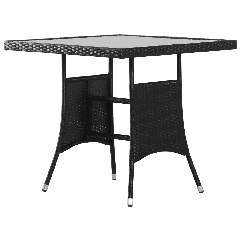 Set mobilier de grădină, 5 piese, negru, poliratan GartenMobel Dekor