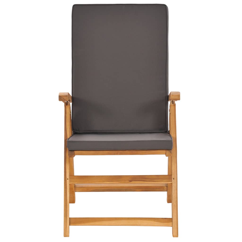 Set mobilier de grădină cu perne gri, 7 piese, lemn masiv tec GartenMobel Dekor