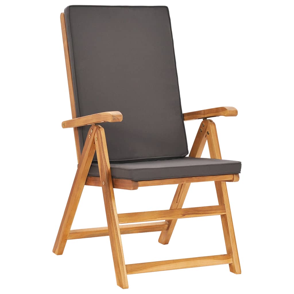 Set mobilier de grădină cu perne gri, 7 piese, lemn masiv tec GartenMobel Dekor