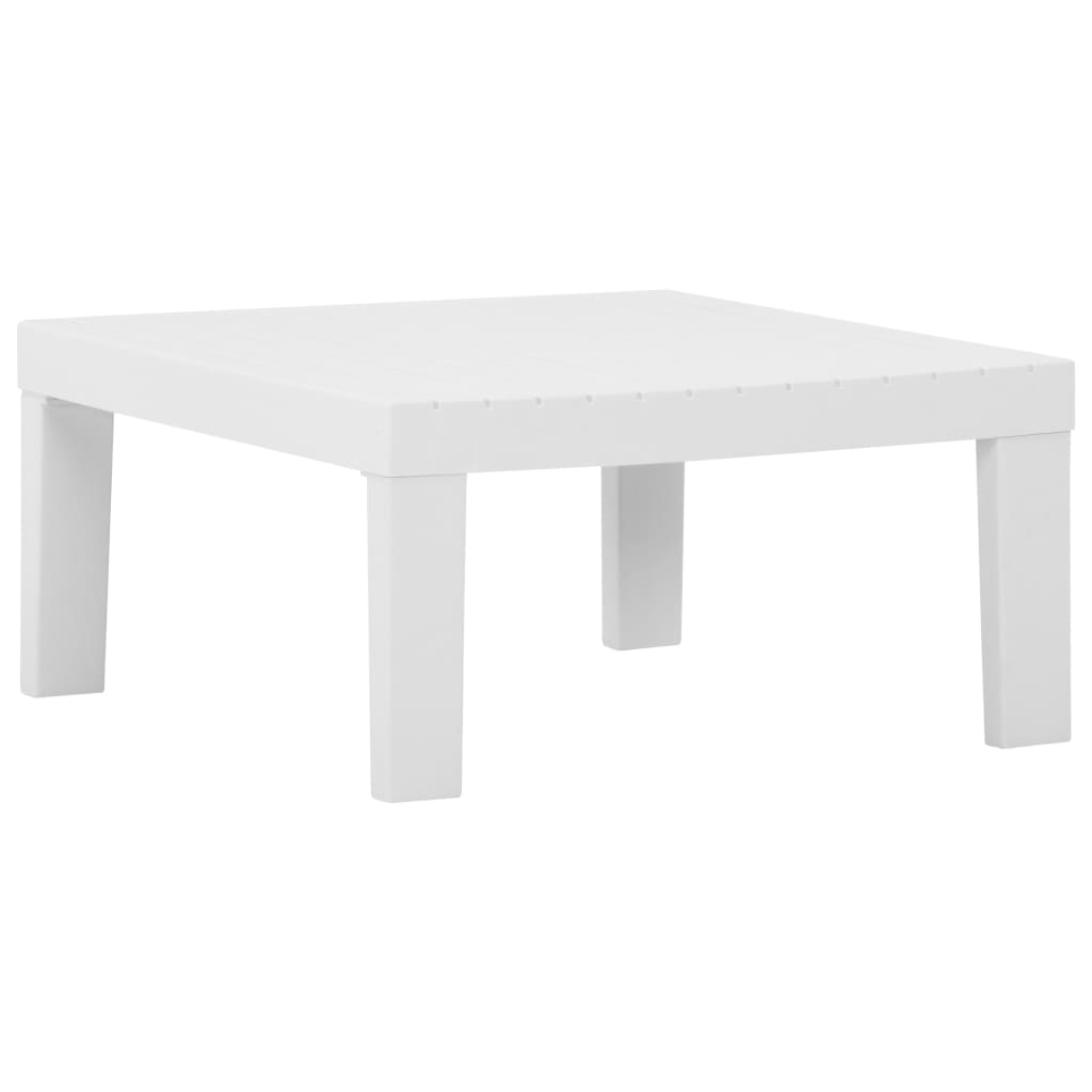 Set mobilier de grădină cu perne, 3 piese, alb, plastic GartenMobel Dekor