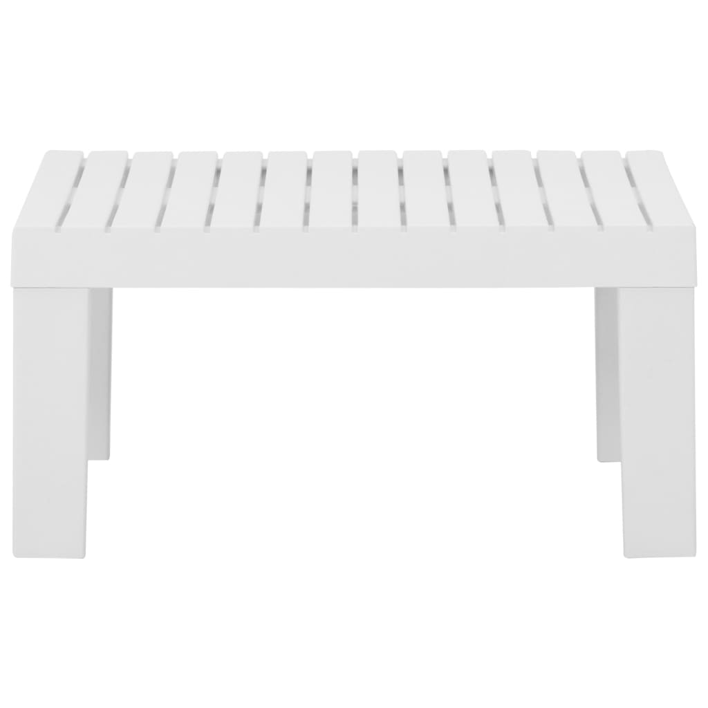 Set mobilier de grădină cu perne, 3 piese, alb, plastic GartenMobel Dekor