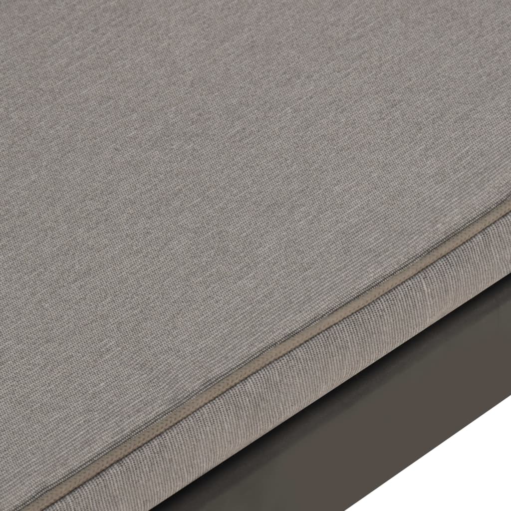 Set mobilier de grădină cu perne, 3 piese, gri, plastic GartenMobel Dekor