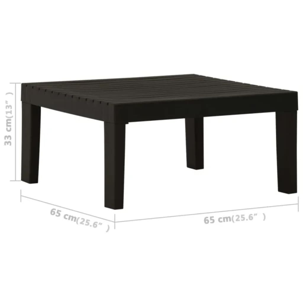 Set mobilier de grădină cu perne, 3 piese, gri, plastic GartenMobel Dekor