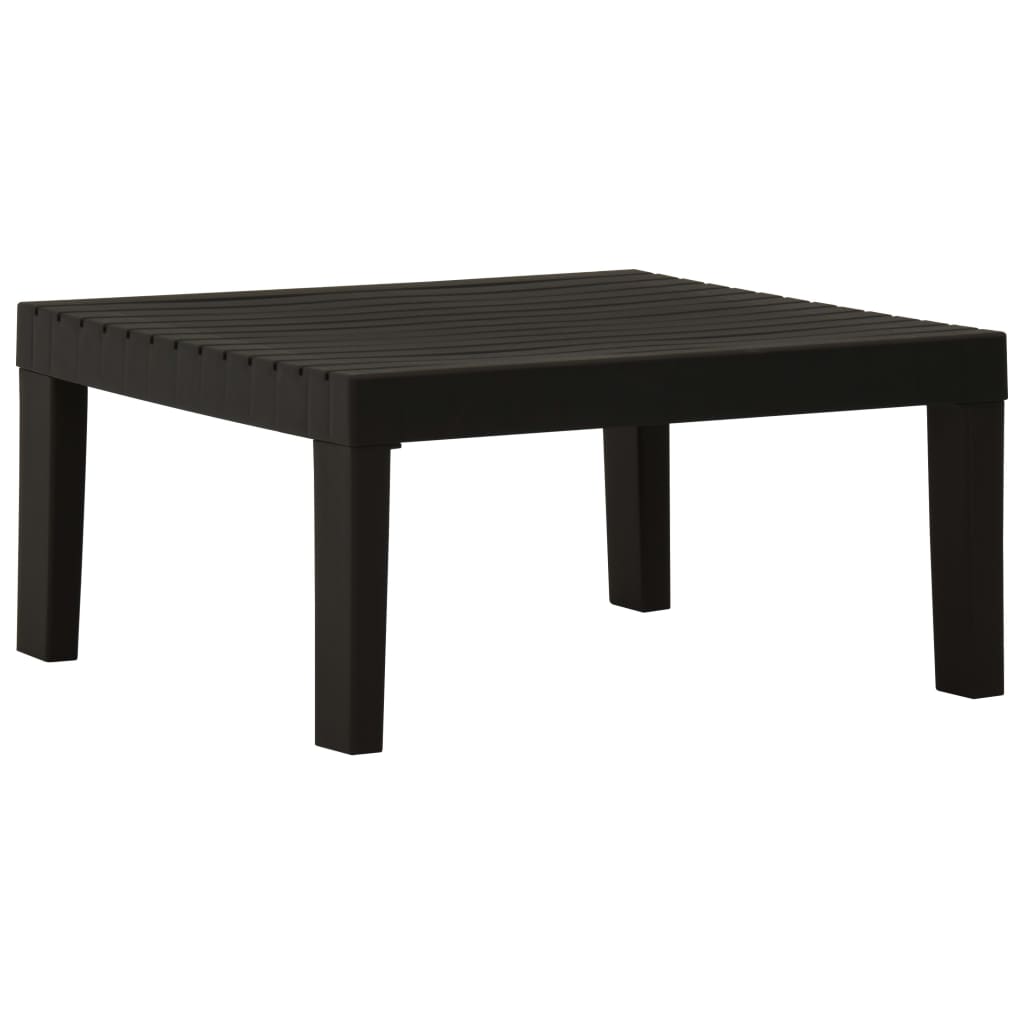 Set mobilier de grădină cu perne, 4 piese, gri, plastic GartenMobel Dekor