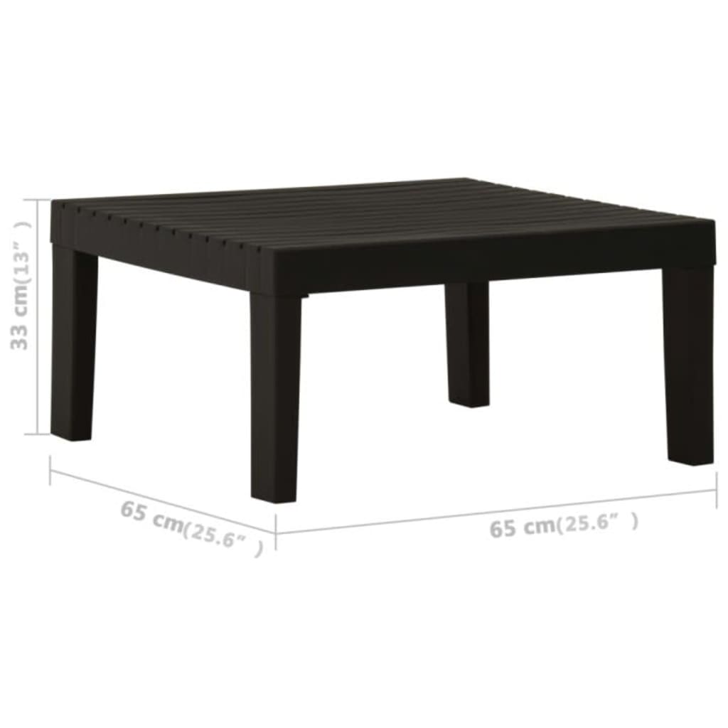 Set mobilier de grădină cu perne, 4 piese, gri, plastic GartenMobel Dekor