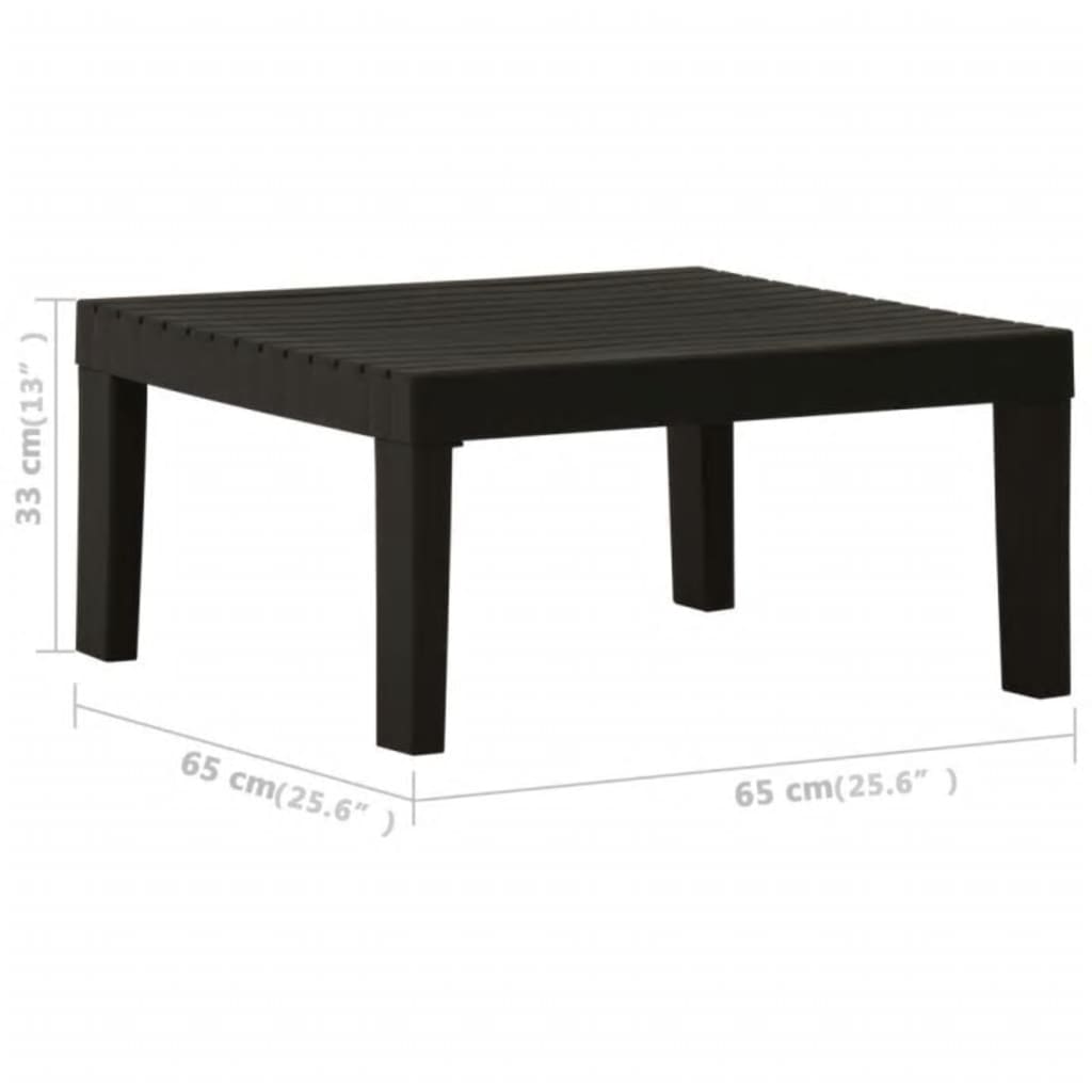 Set mobilier de grădină cu perne, 6 piese, gri, plastic GartenMobel Dekor