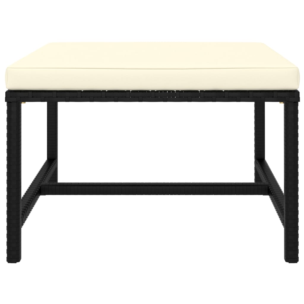 Set mobilier de grădină cu perne, 6 piese, negru, poliratan GartenMobel Dekor