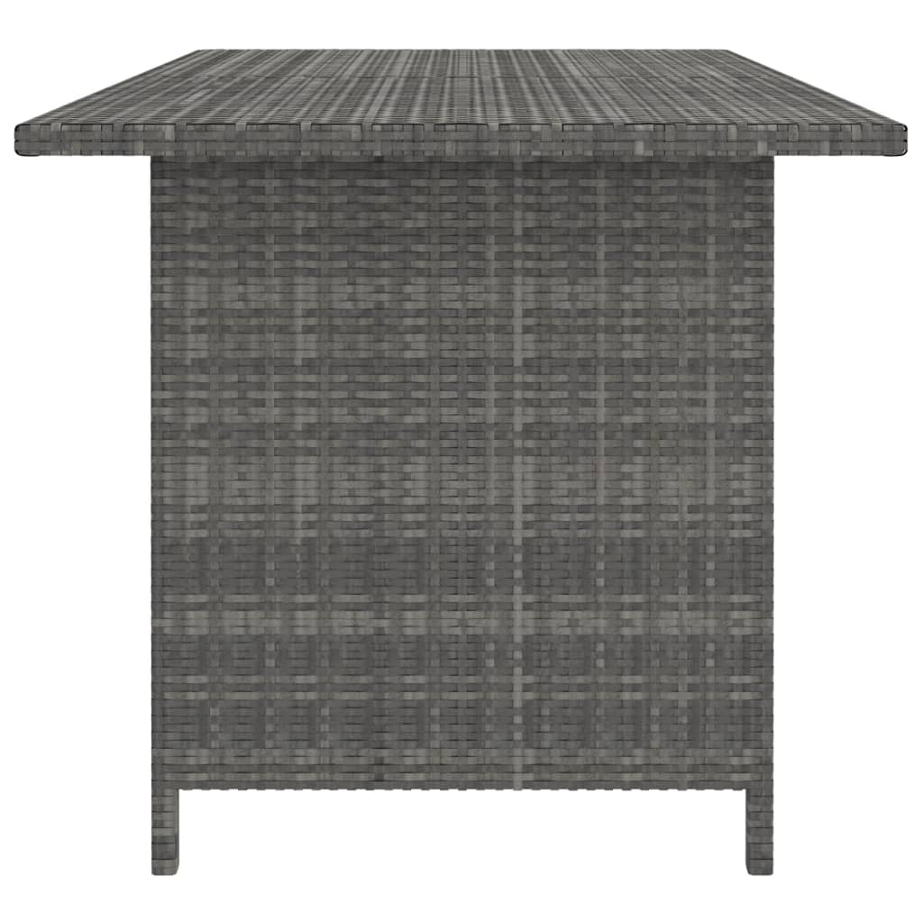 Set mobilier de grădină cu perne, 9 piese, gri, poliratan GartenMobel Dekor