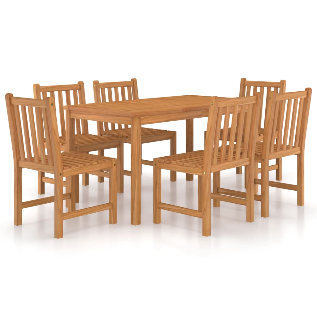 Set de mobilier de grădină cu 7 piese, 140x80 cm, lemn masiv de tec GartenMobel Dekor