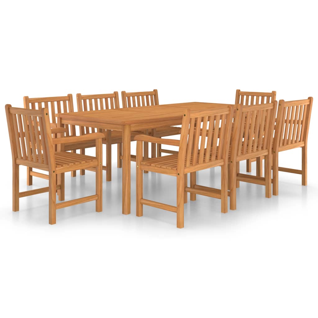 Set de mobilier de grădină cu 9 piese, 200x100 cm, lemn masiv de tec GartenMobel Dekor