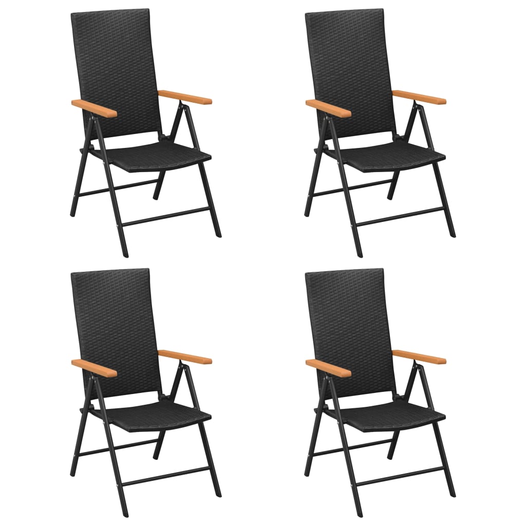 Set mobilier de grădină, 5 piese, negru și maro GartenMobel Dekor