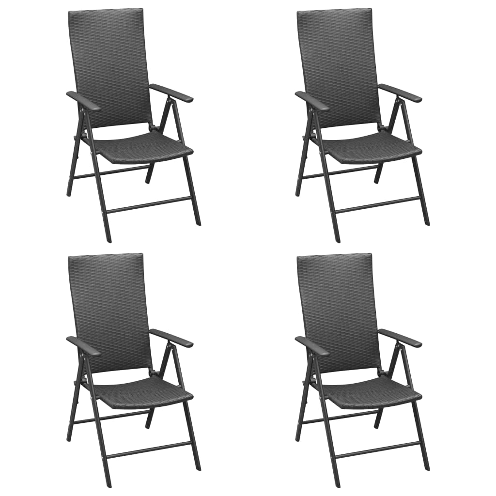 Set mobilier de grădină, 5 piese, negru GartenMobel Dekor