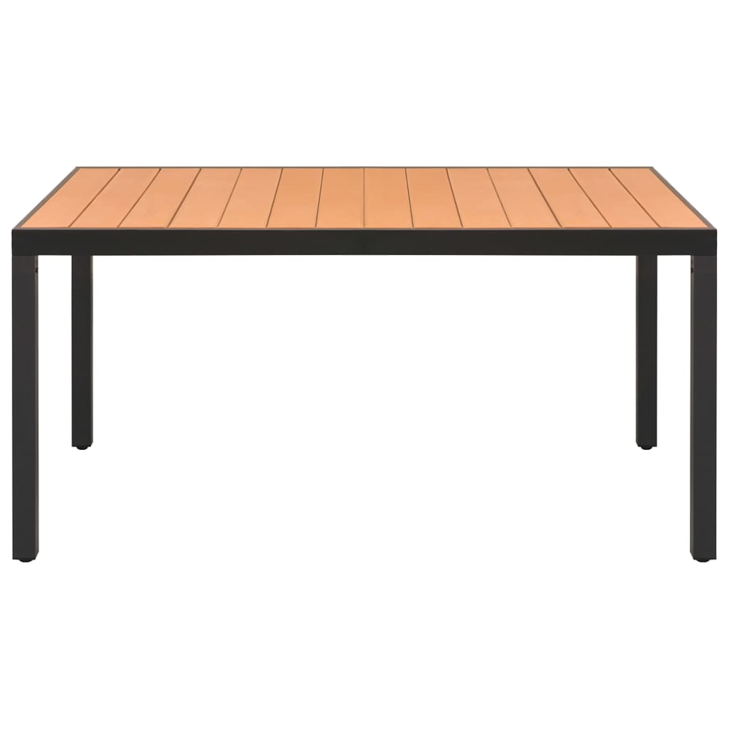 Set mobilier de grădină, 7 piese, negru și maro GartenMobel Dekor