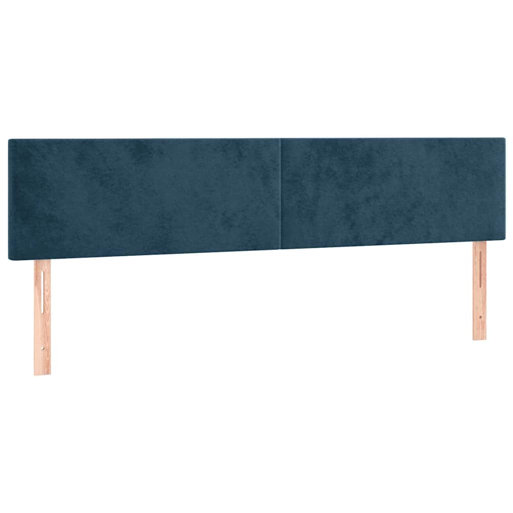 Pat box spring cu saltea, albastru închis, 160x200 cm, catifea GartenMobel Dekor