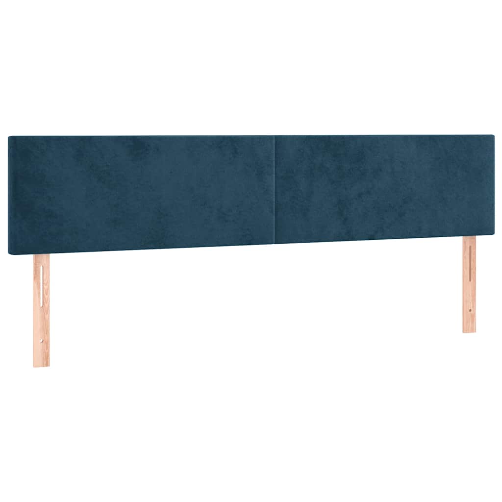 Pat box spring cu saltea, albastru închis, 180x200 cm, catifea GartenMobel Dekor