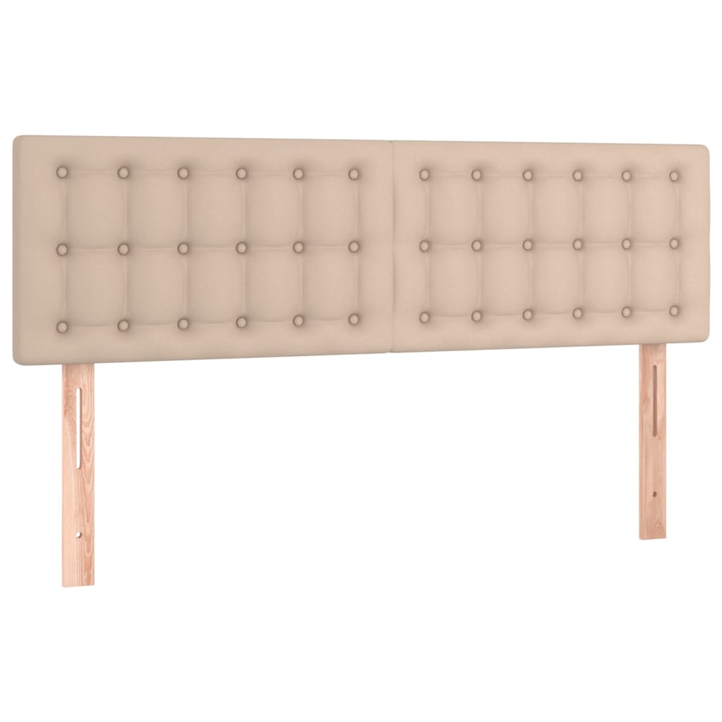 Pat box spring cu saltea, cappuccino, 140x190cm piele ecologică GartenMobel Dekor