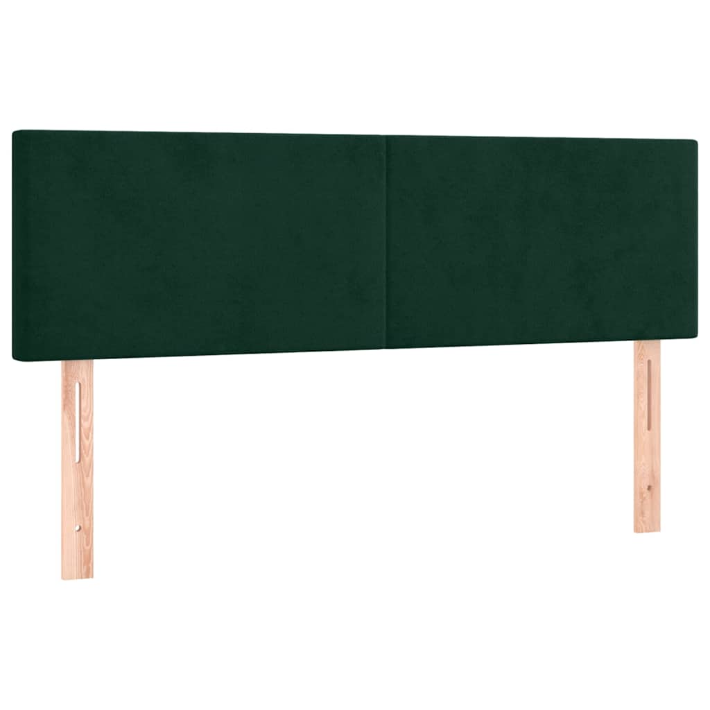 Pat box spring cu saltea, verde închis, 140x200 cm, catifea GartenMobel Dekor