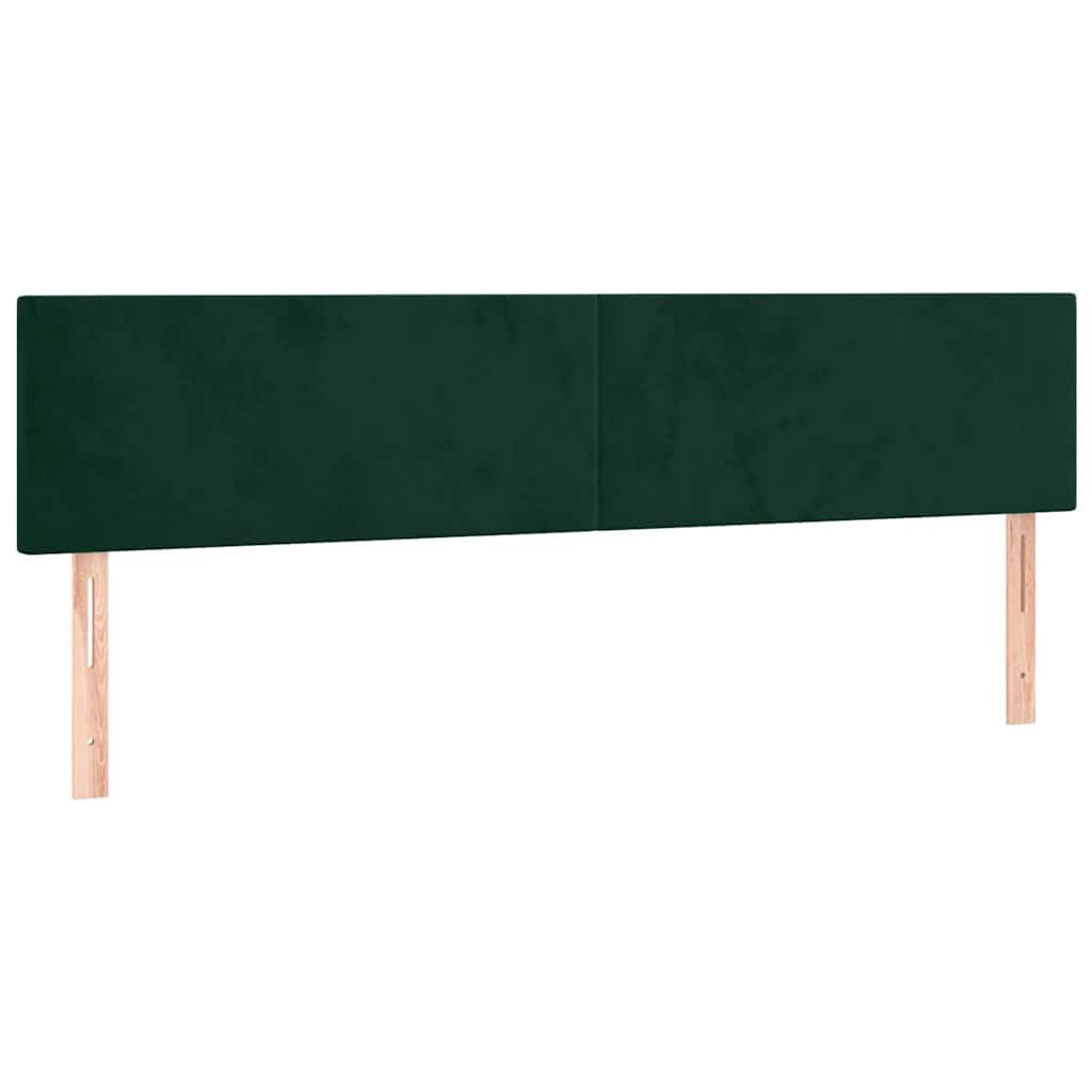 Pat box spring cu saltea, verde închis, 160x200 cm, catifea GartenMobel Dekor