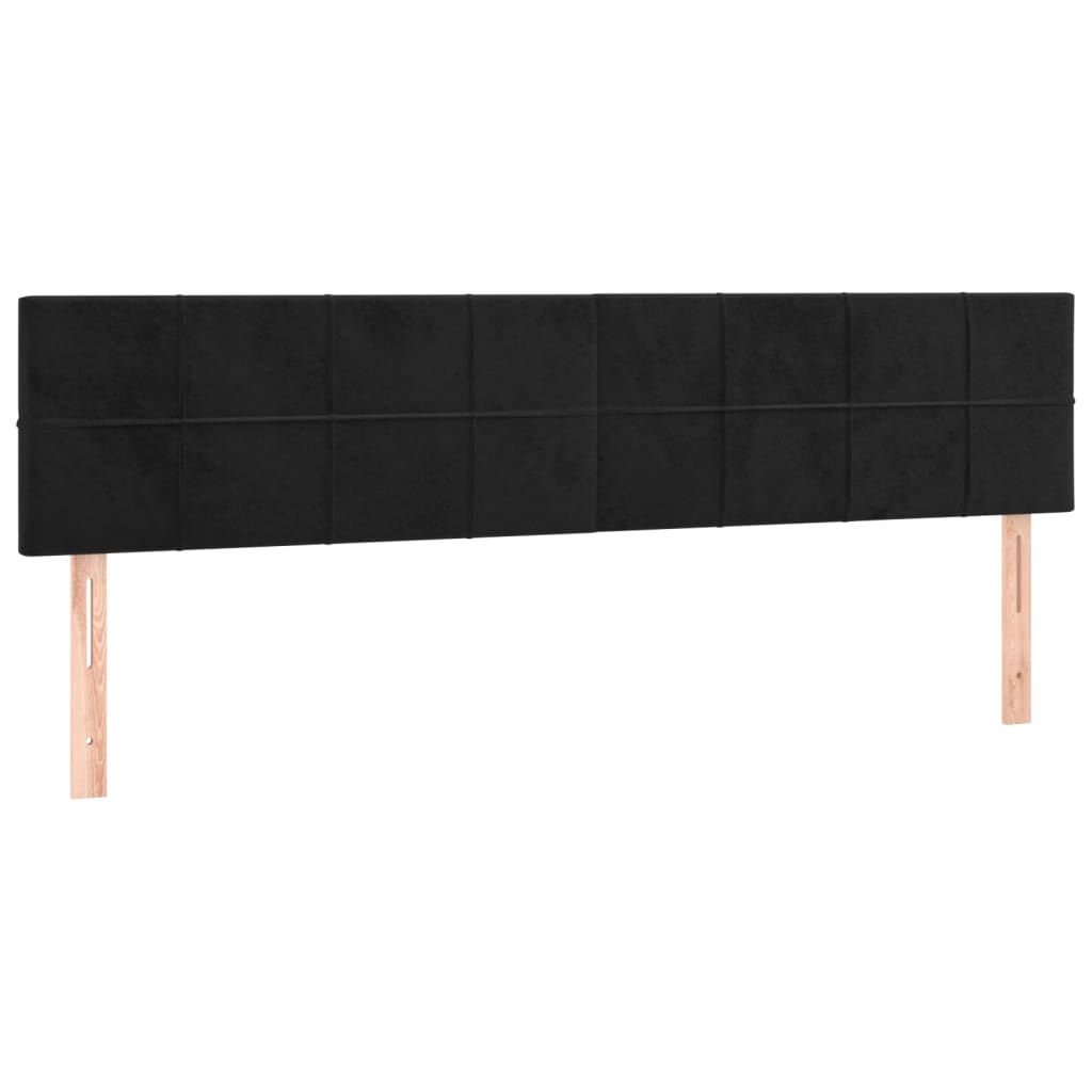Pat box spring cu saltea, negru, 180x200 cm, catifea GartenMobel Dekor