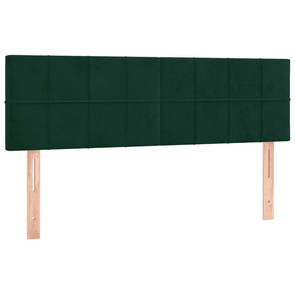 Pat box spring cu saltea, verde închis, 140x190 cm, catifea GartenMobel Dekor