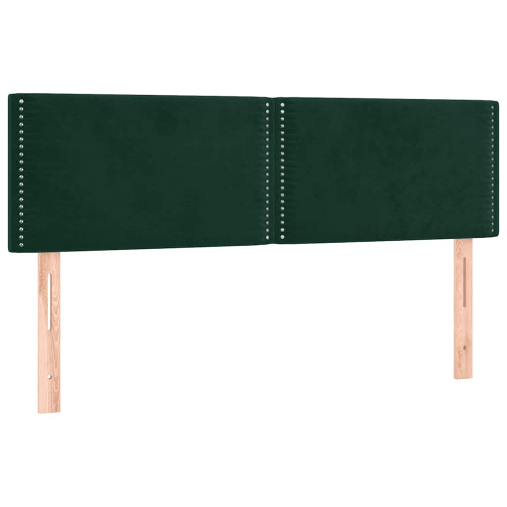 Pat box spring cu saltea, verde închis, 140x200 cm, catifea GartenMobel Dekor