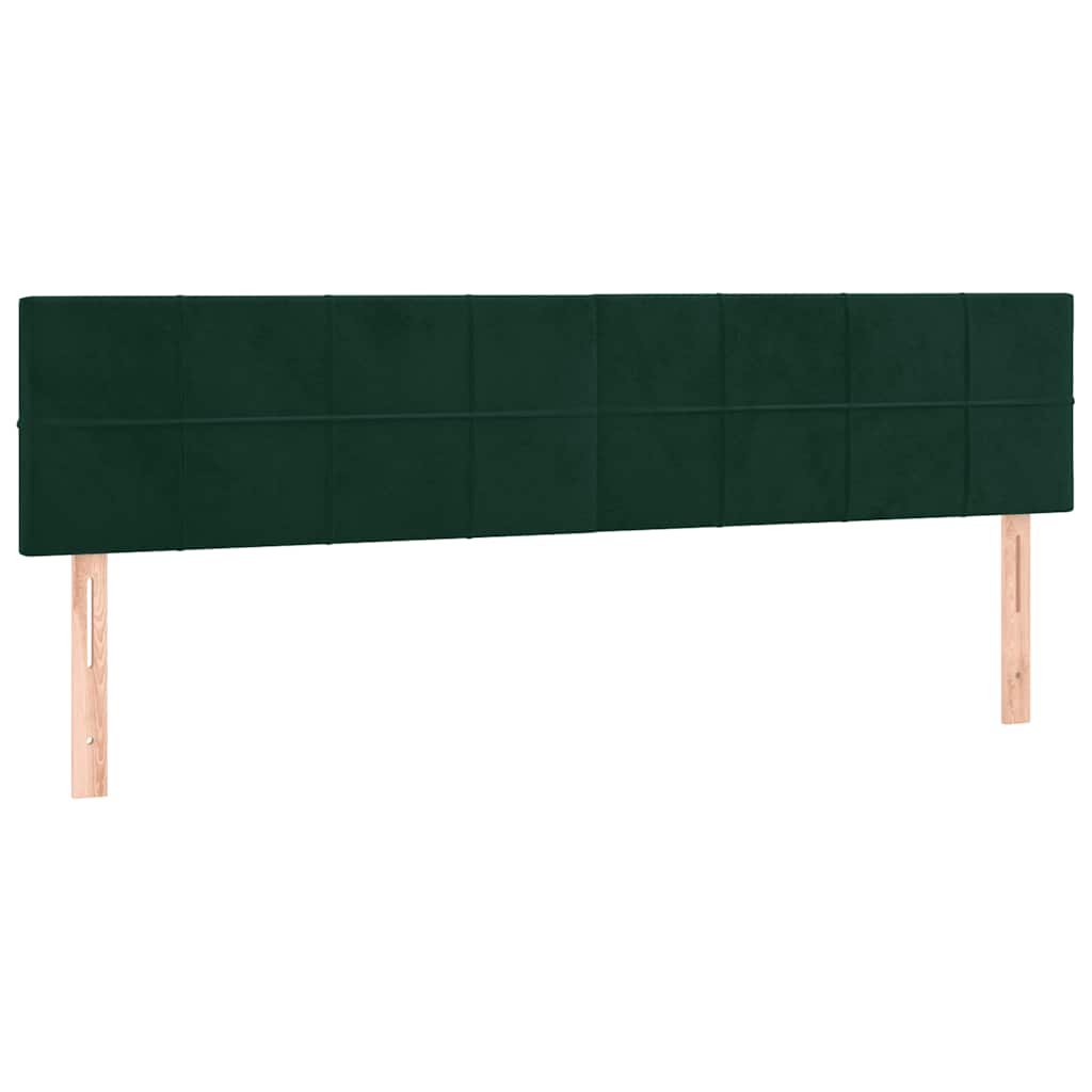 Pat box spring cu saltea, verde închis, 160x200 cm, catifea GartenMobel Dekor