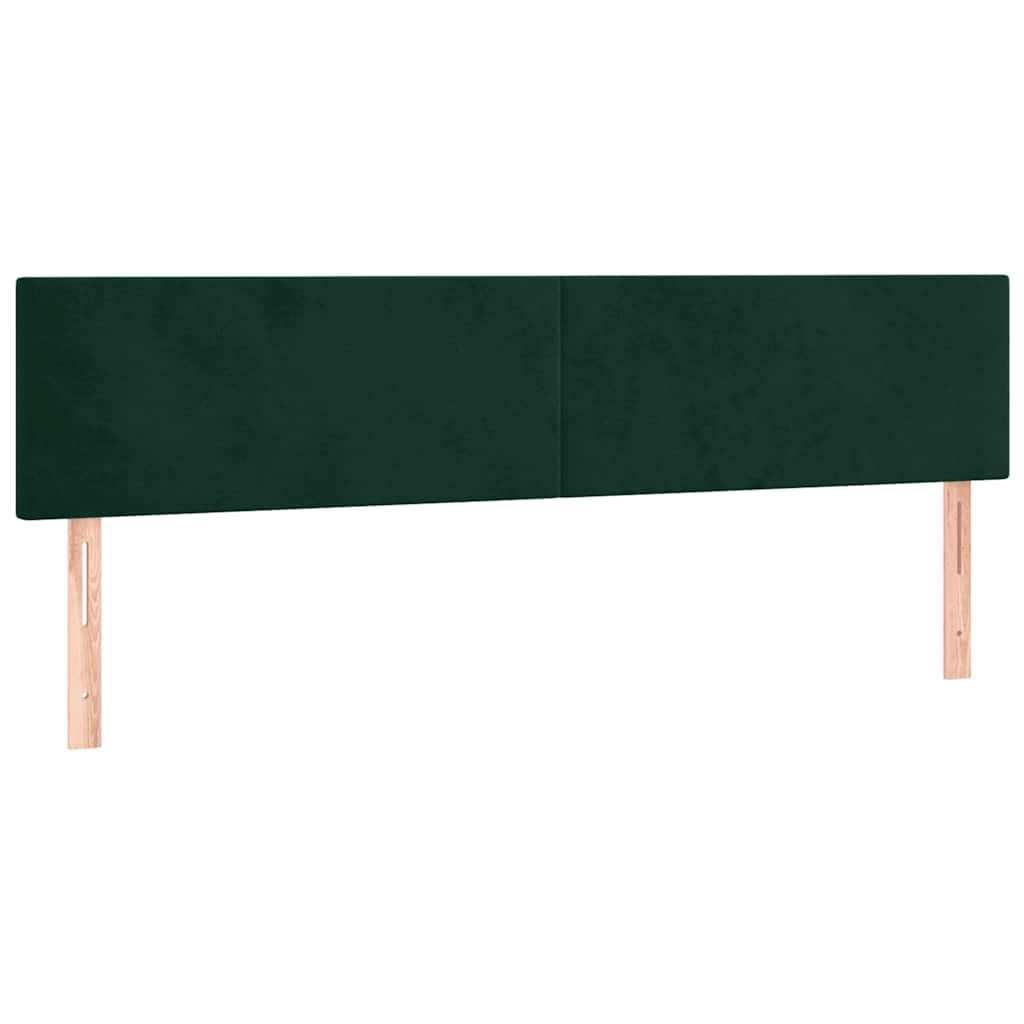 Pat box spring cu saltea, verde închis, 200x200 cm, catifea GartenMobel Dekor