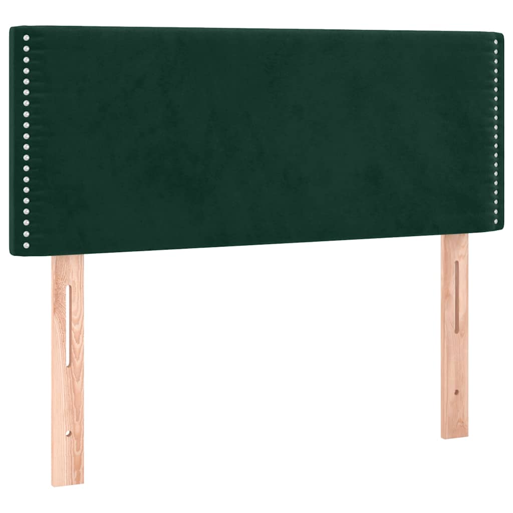 Pat box spring cu saltea, verde închis, 80x200 cm, catifea GartenMobel Dekor