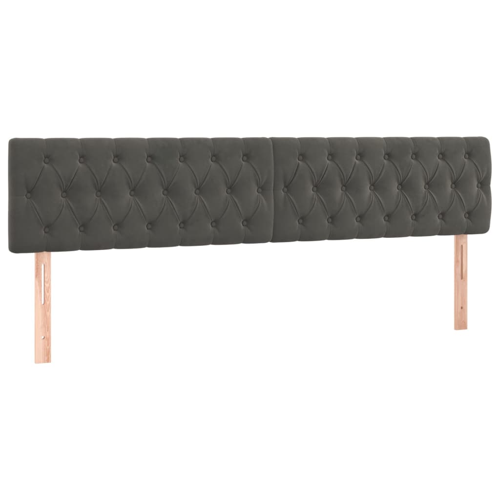 Pat box spring cu saltea, gri închis, 180x200 cm, catifea GartenMobel Dekor